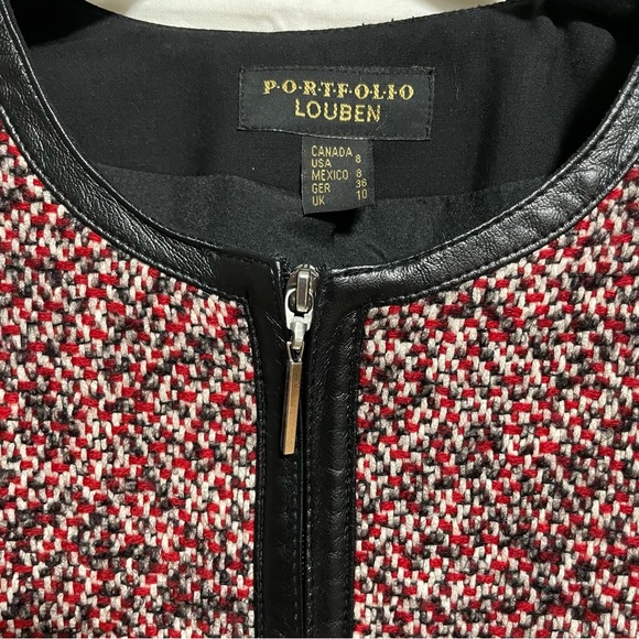 PORTFOLIO LOUBEN ZIP UP BLAZER WOOL COTTON MOHAIR ALPACA POLIAMIDE BLEND SIZE 8 - Picture 4 of 14